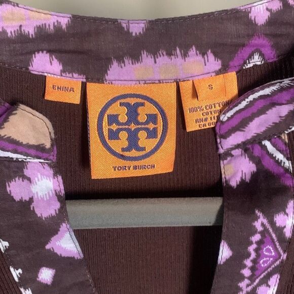 Tory Burch V Neck Henley Tee - Picture 4 of 6